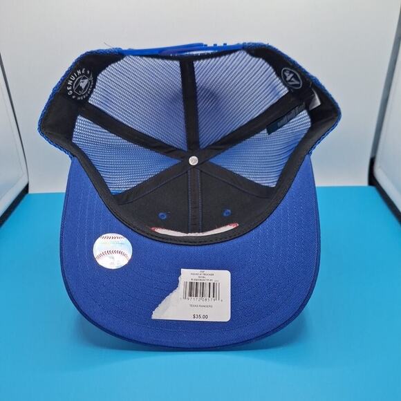 '47 Brand Texas Rangers Squad Trucker Adjustable Hat Snapback Cap Blue MLB - Picture 5 of 7